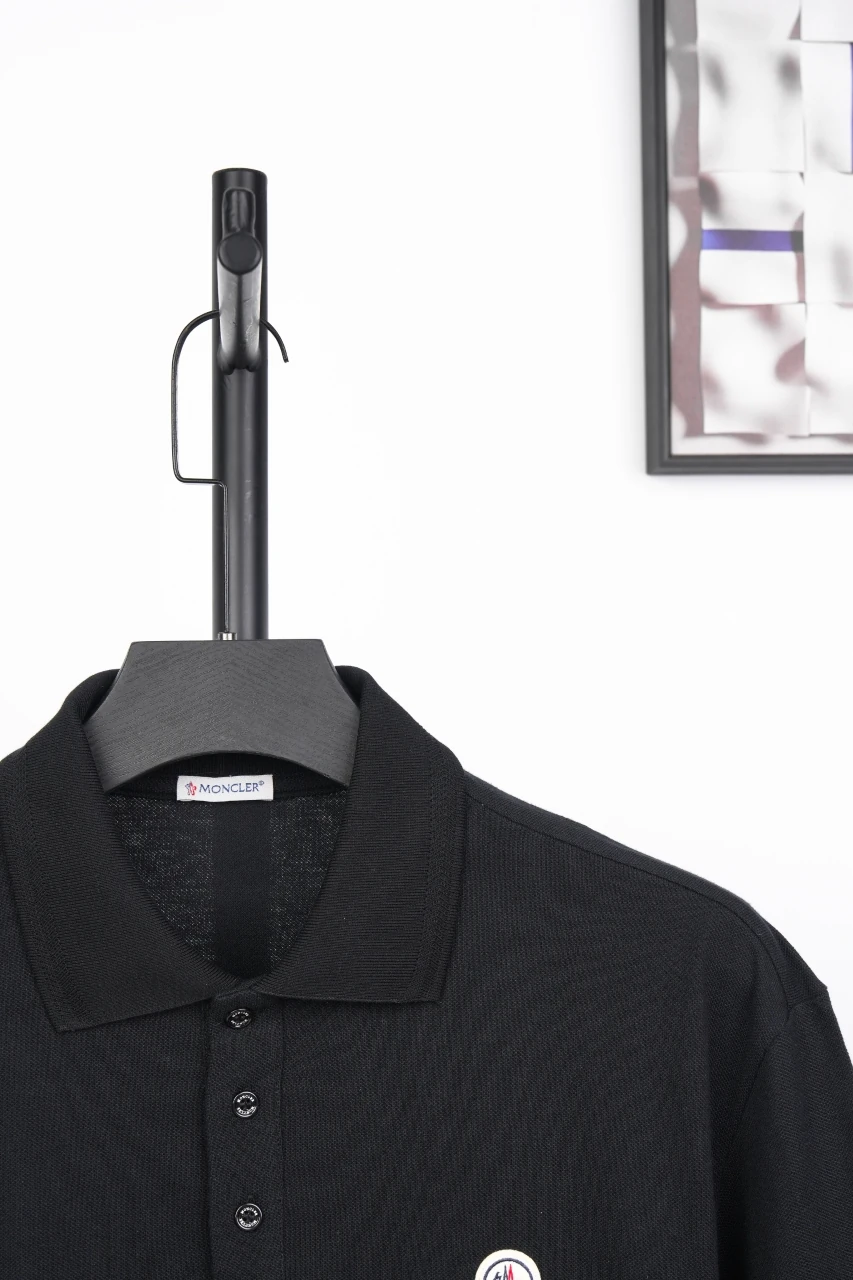 Moncler Black Mini Badge Polo Shirt product photo from LabelPicks