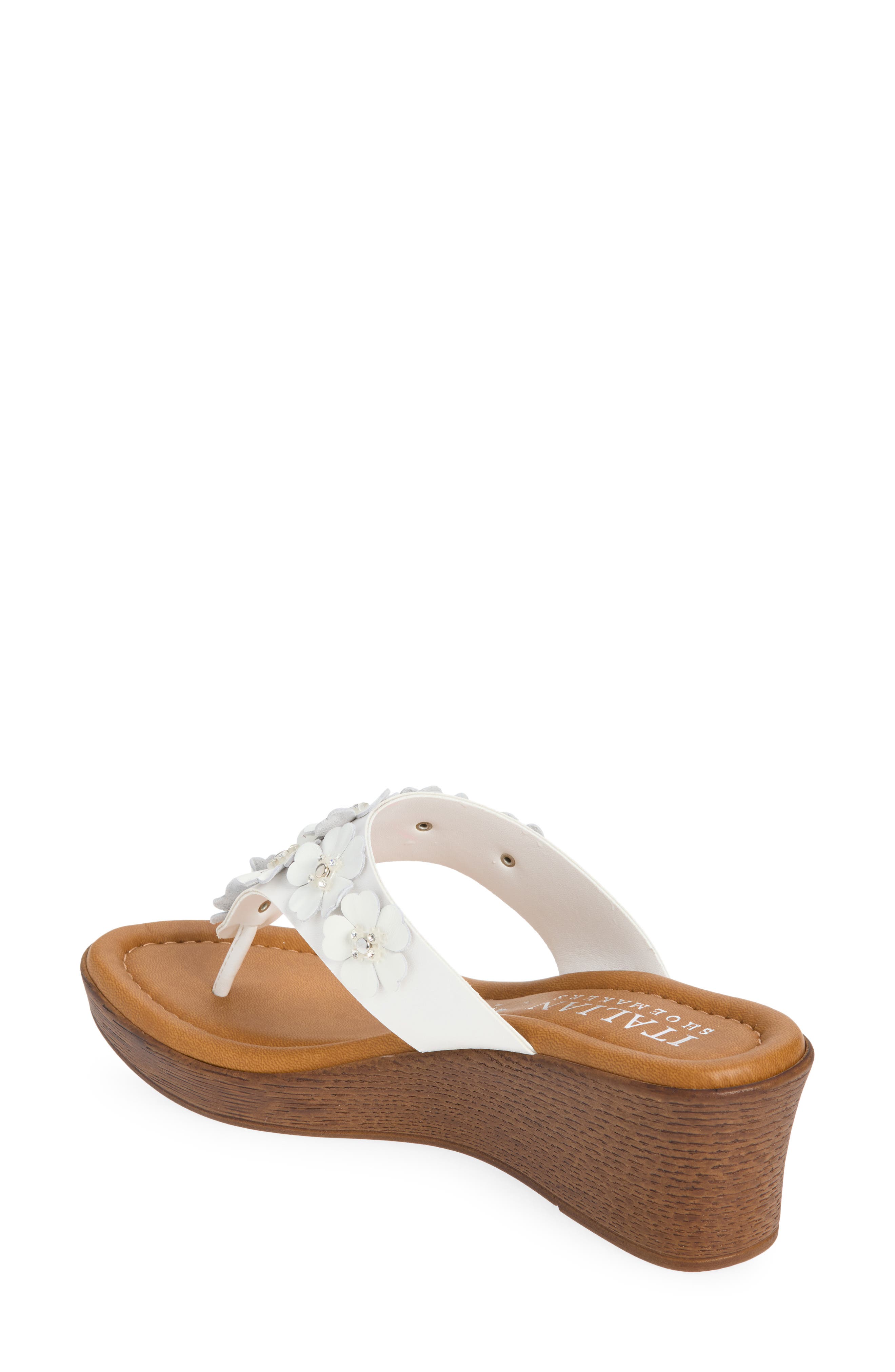 ITALIAN SHOEMAKERS Brynne Floral Wedge Sandal