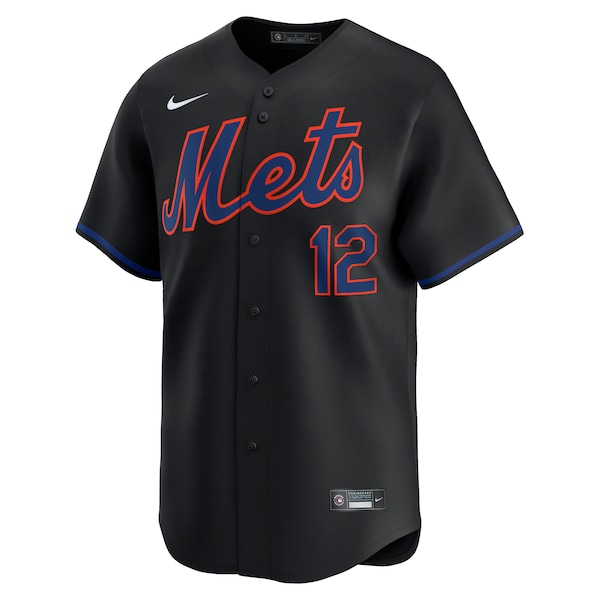Francisco Lindor New York Mets Nike Alternate Limited Player Jersey – Black