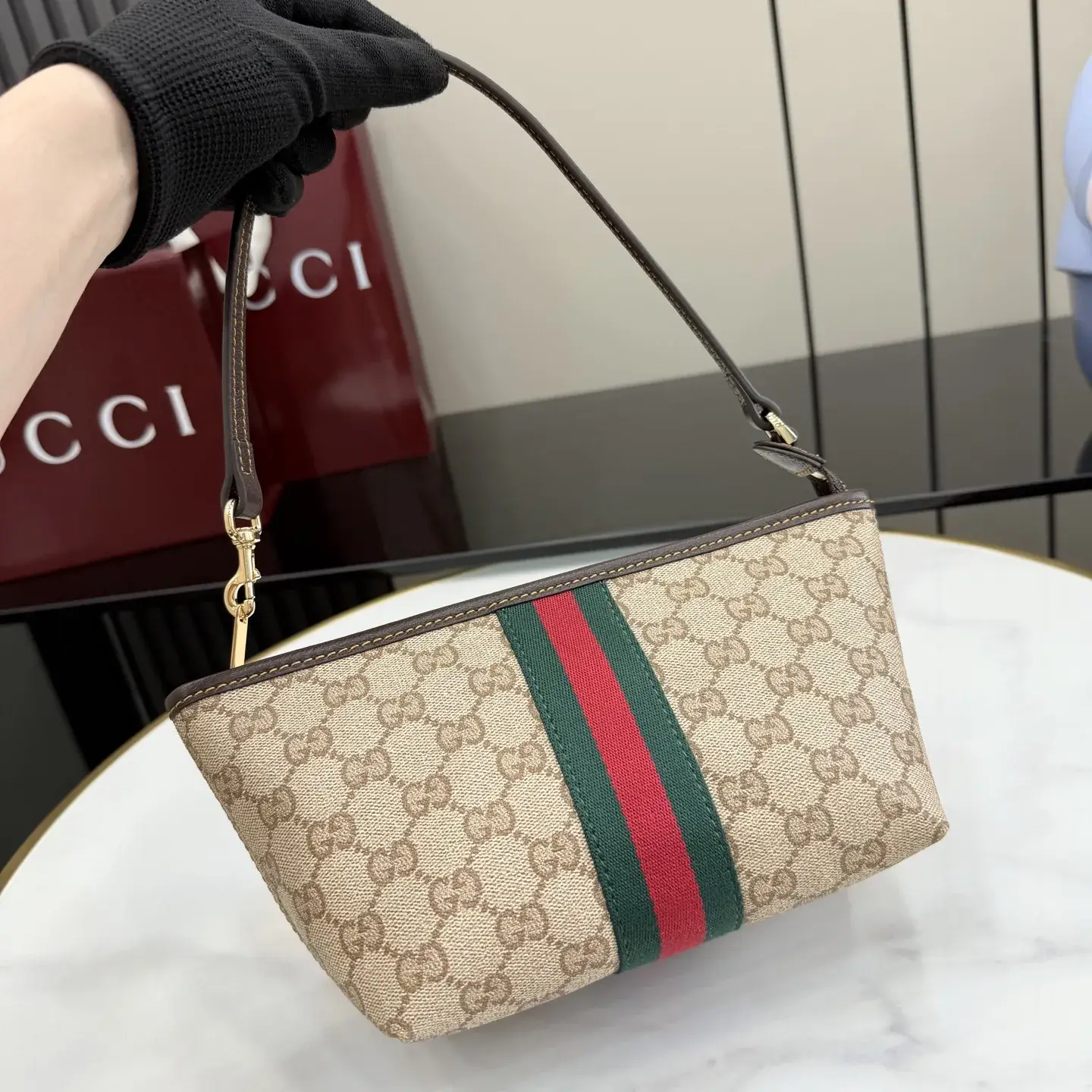 Gucci Generation Brown Canvas and Leather Shoulder Bag product photo from LabelPicks