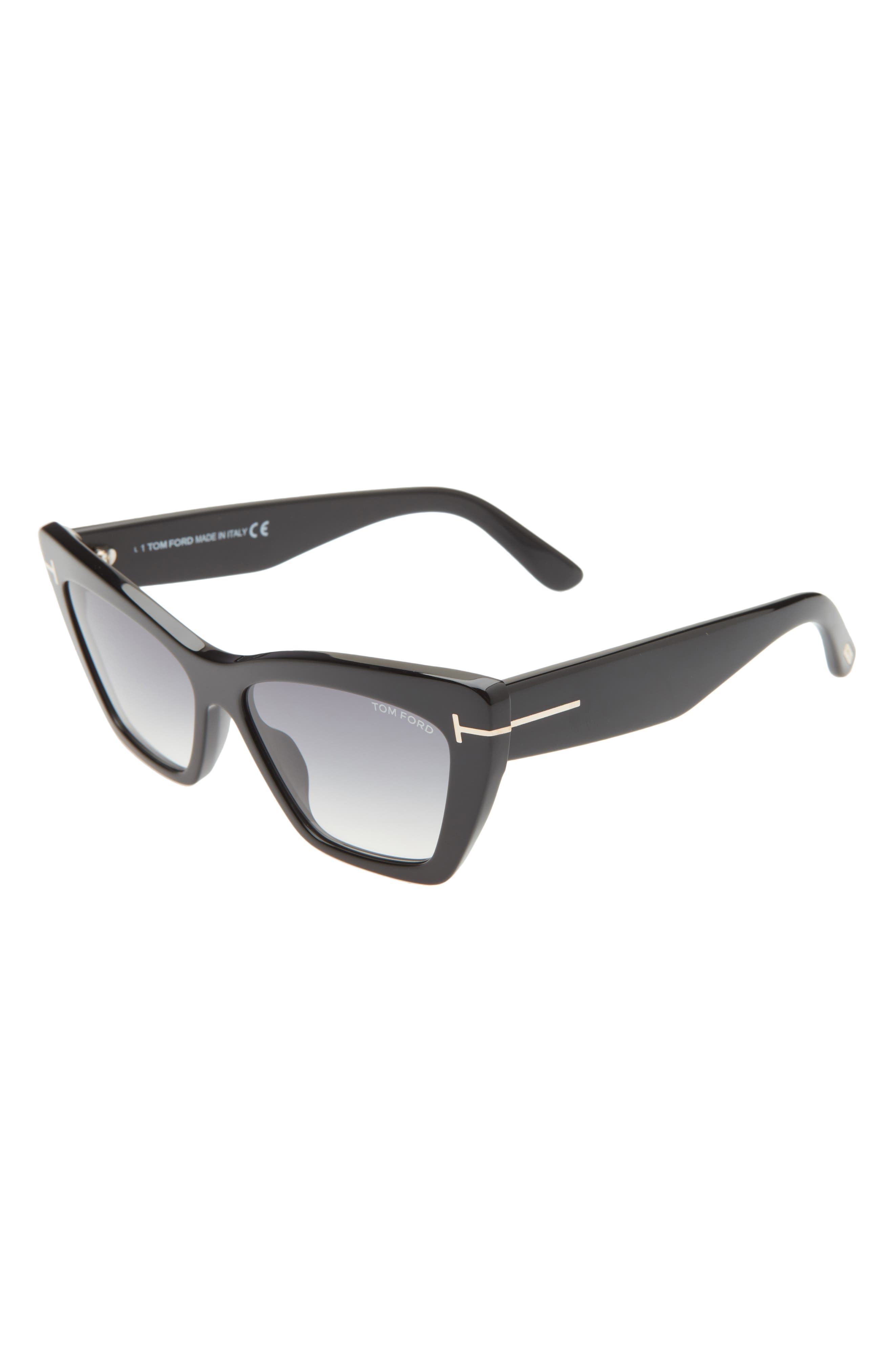 TOM FORD Wyatt 56mm Gradient Cat Eye Sunglasses