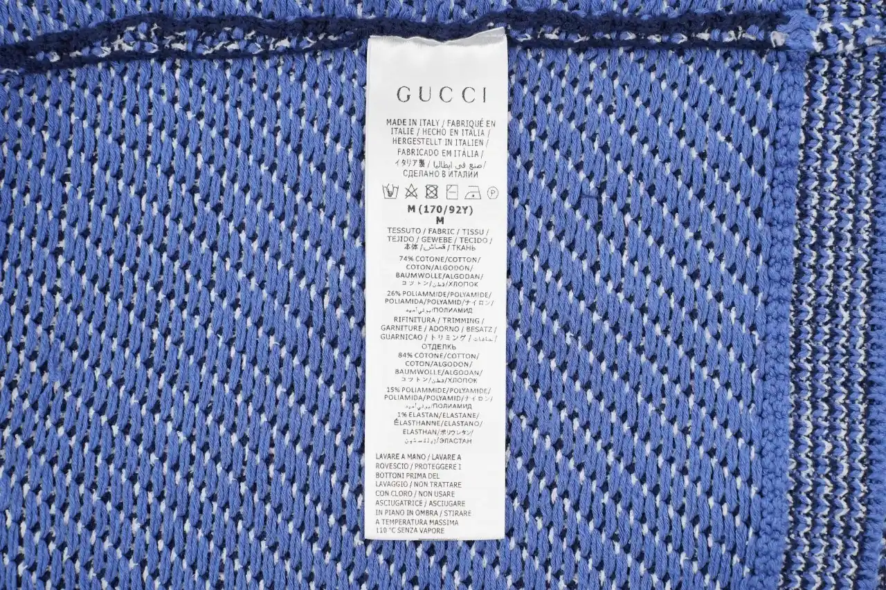 GUCCI Denim Blue Twill-Knit Cropped Cardigan product photo from LabelPicks