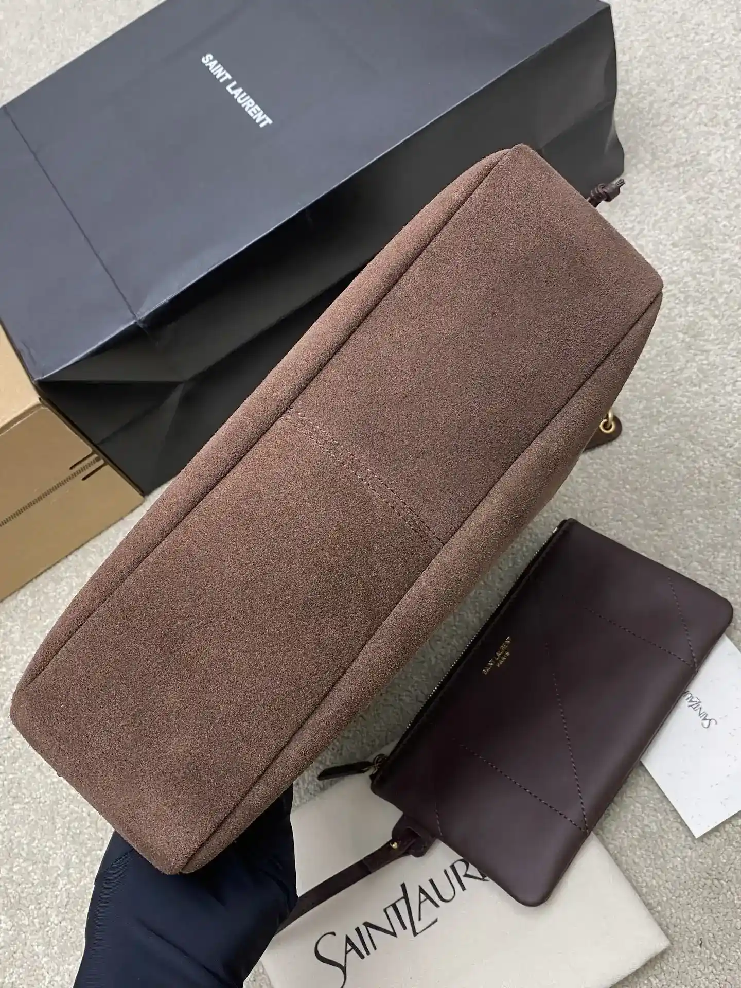 Saint Laurent Brown Jamie Lambskin Bucket Bag product photo from LabelPicks