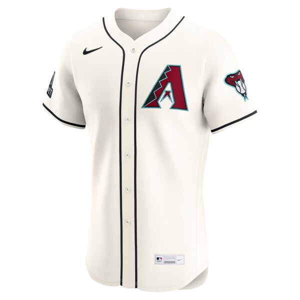Arizona Diamondbacks Nike Home Elite Sponsor Patch Custom Jersey - Cream