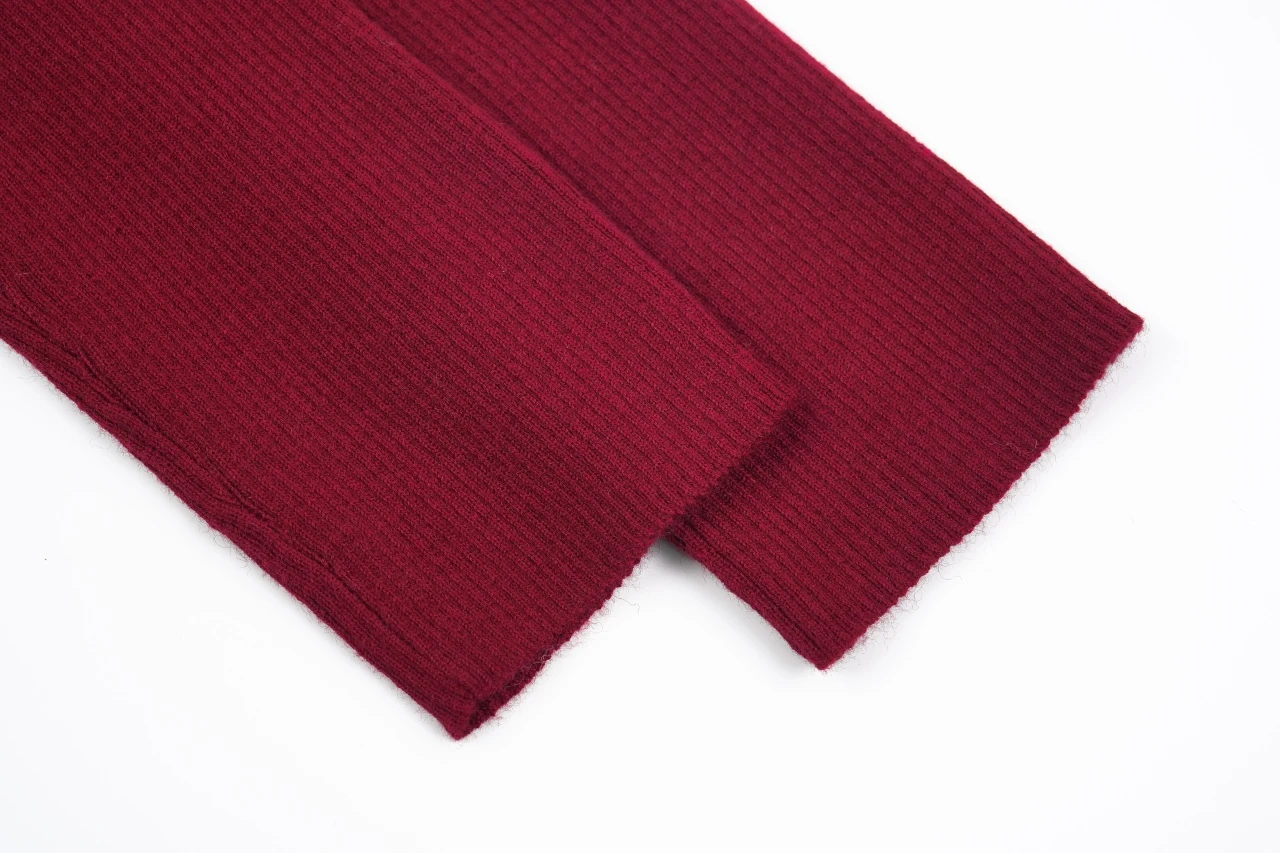 Prada Burgundy Recycled Silk Logo Jacquard Slim Knit Sweater product photo from LabelPicks