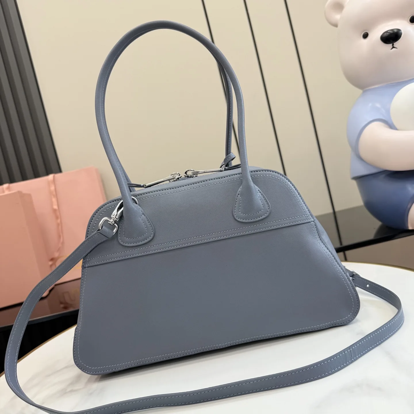 Miu Miu Vivant Blue Calfskin Top Handle Bag product photo from LabelPicks