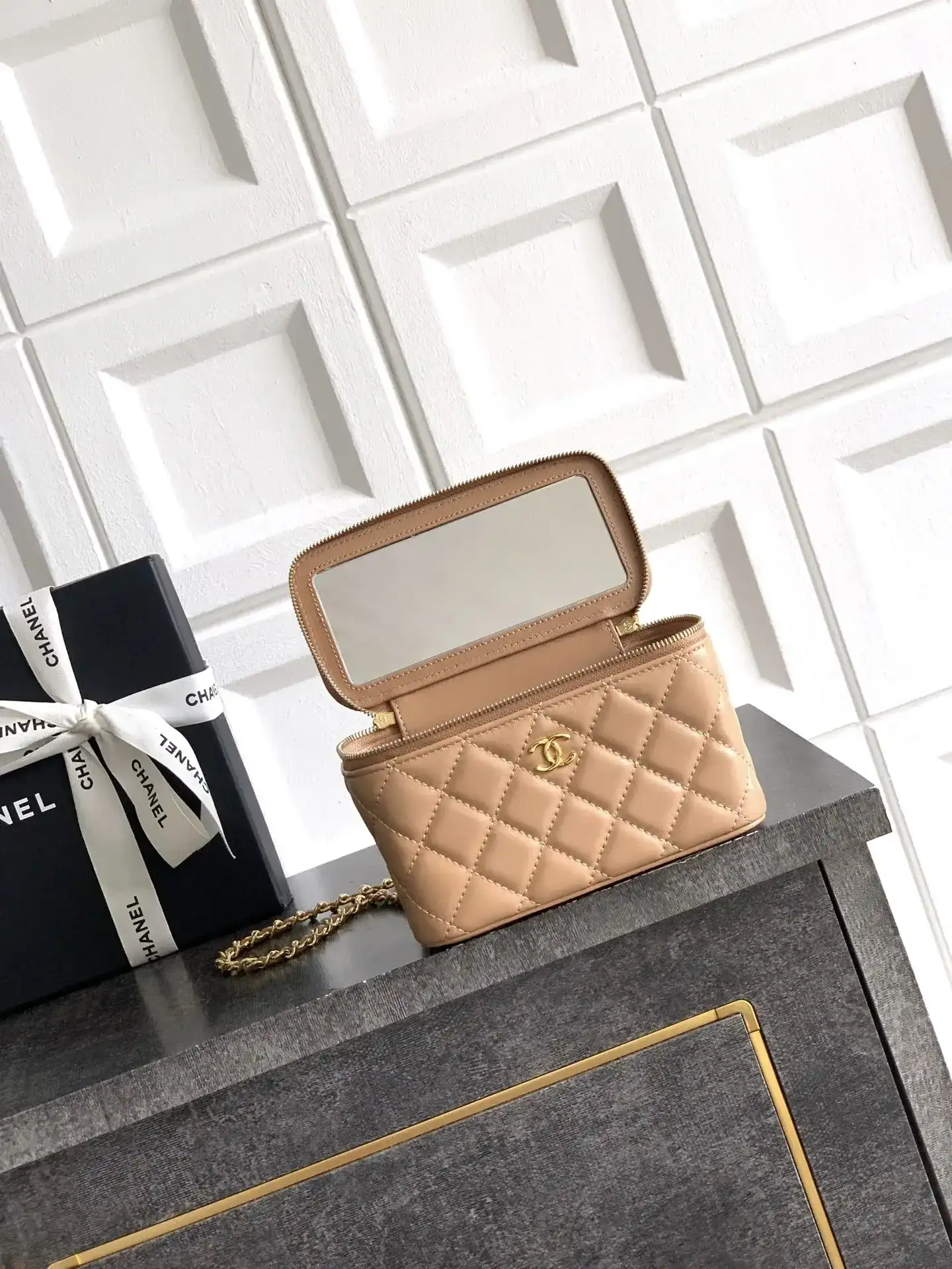 Chanel Brown Quilted Leather Top Handle Bag product photo from LabelPicks