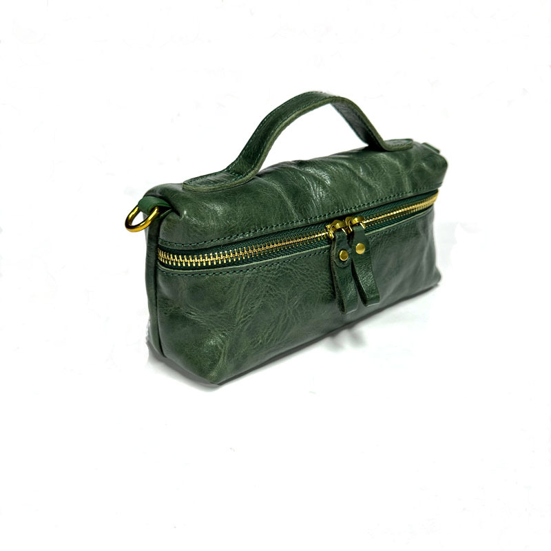 Emerald Green Mini Duffel Crossbody Bag