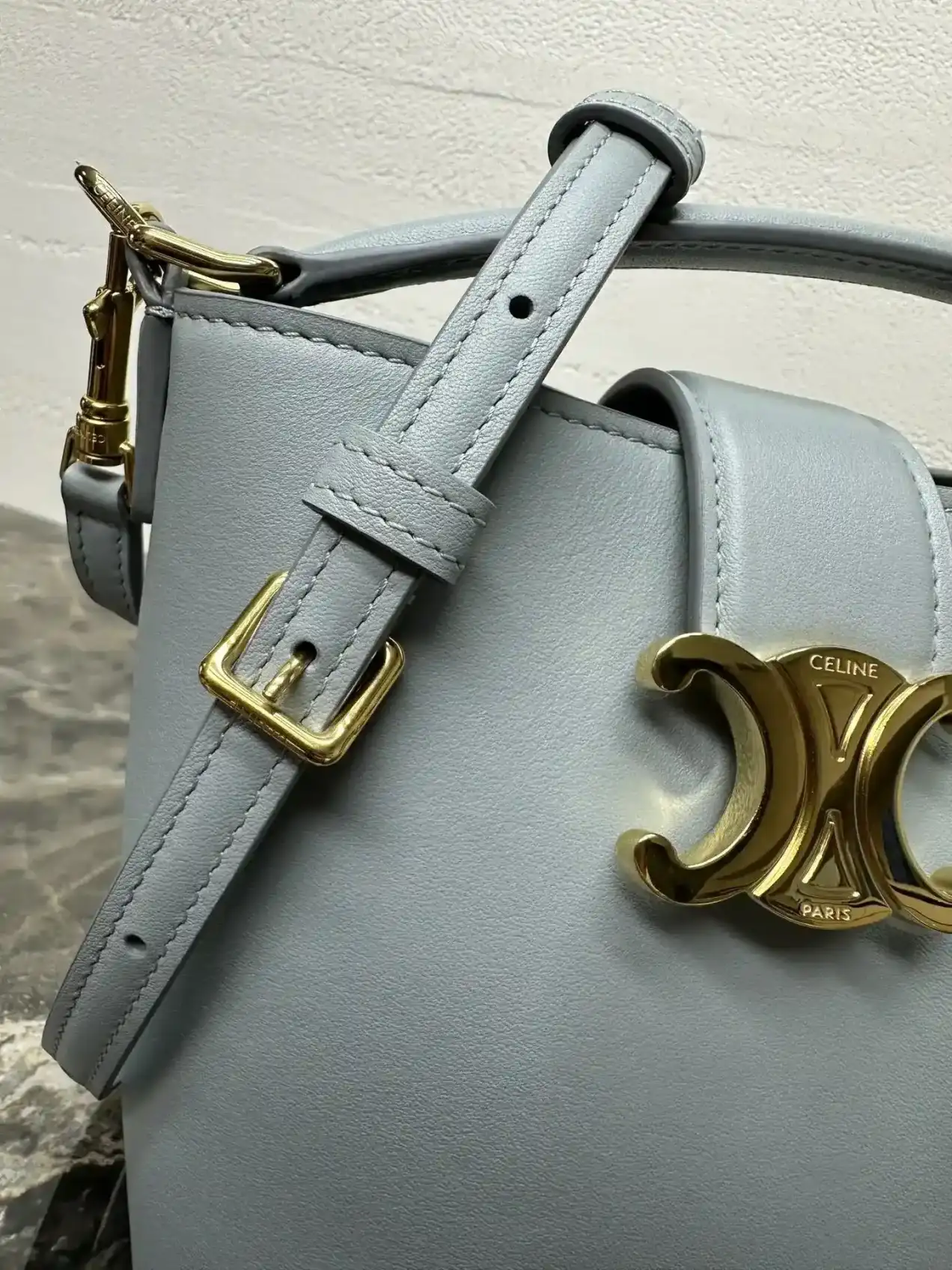 Celine Gold Louise Calfskin Bucket Bag product photo from LabelPicks