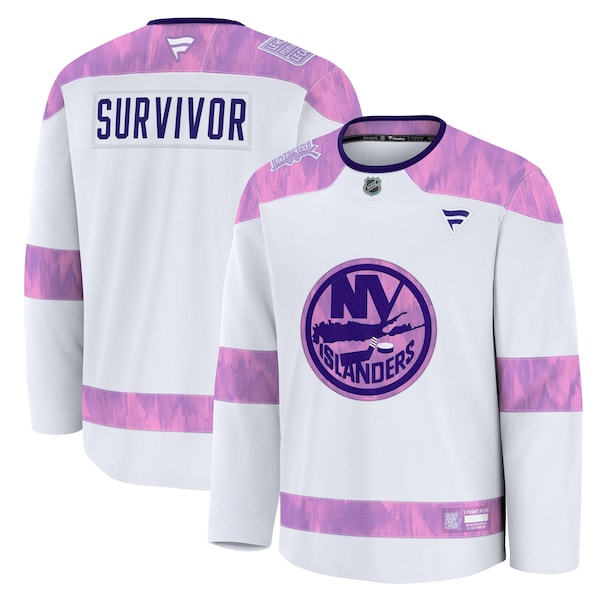 New York Islanders  Hockey Fights Cancer Practice Jersey - White