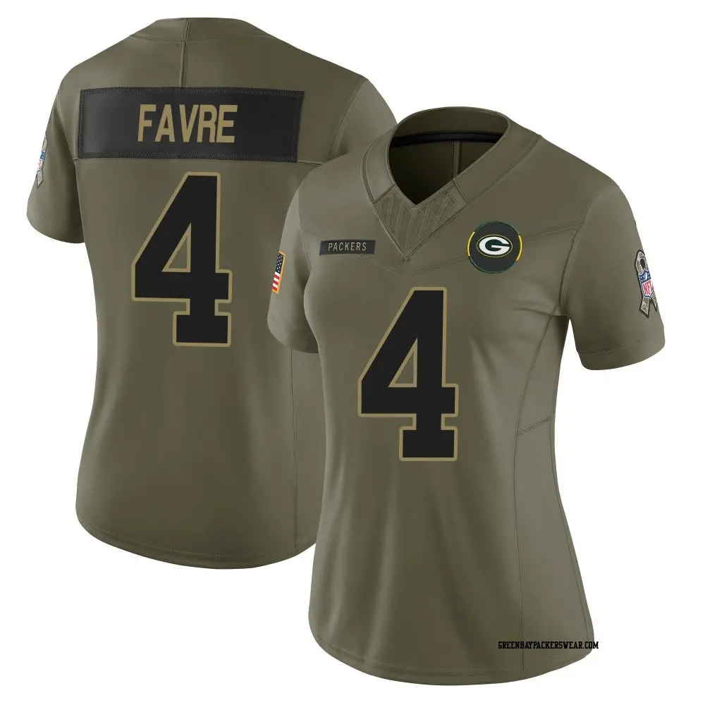 Brett Favre Green Bay Packers Nike Women's 2025 Salute To Service Limited Jersey - Brown