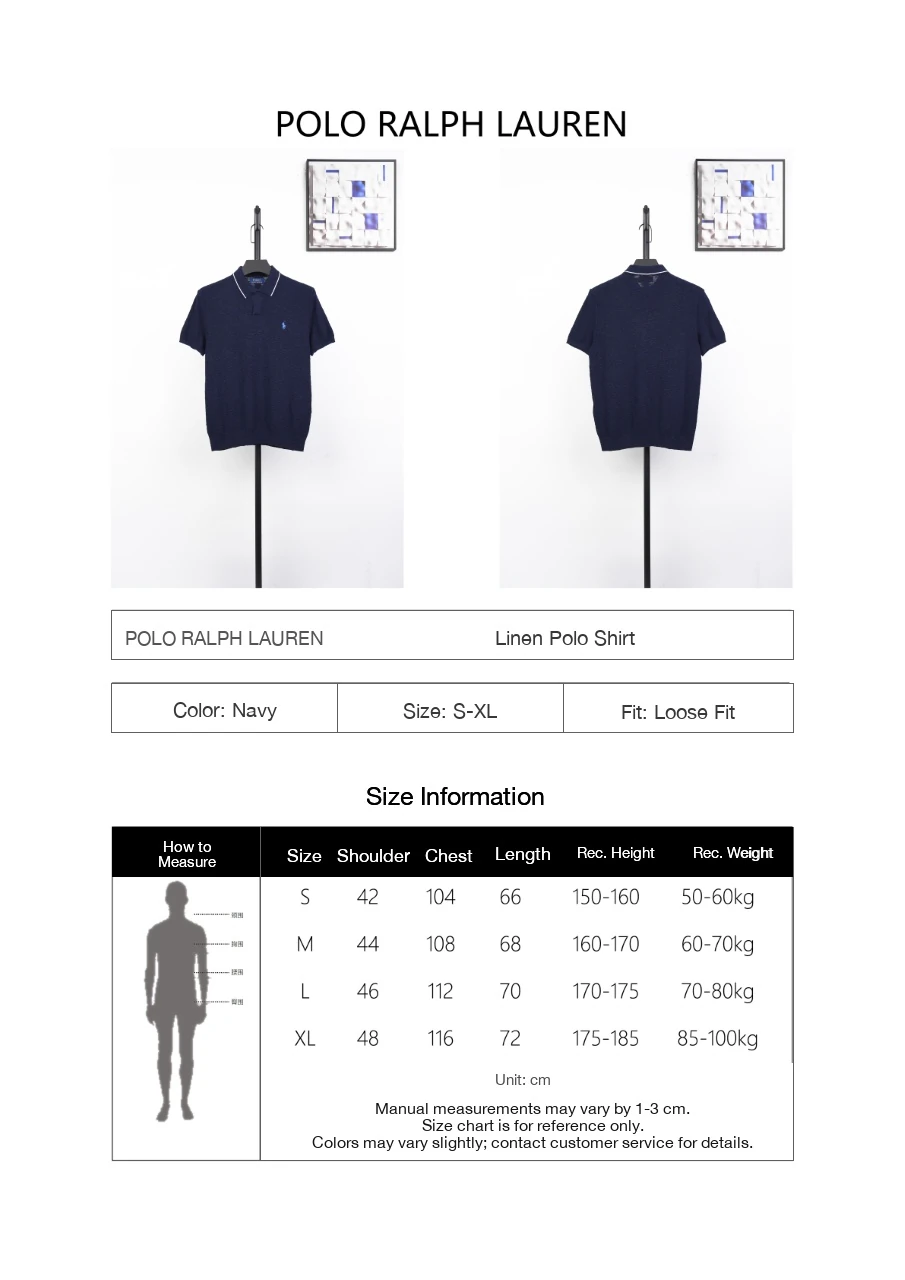 Ralph Lauren Navy Pony Embroidered Linen Johnny Collar Polo Shirt product photo from LabelPicks