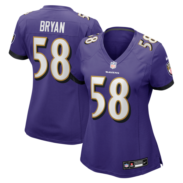 Taven Bryan Baltimore Ravens Nike Women's Team Game Jersey -  Purple