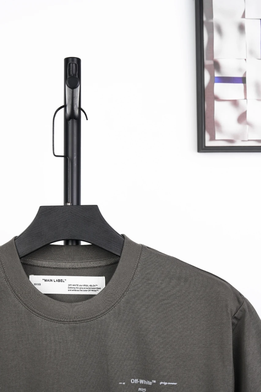 Off-White Dark Grey Chest Letter Patch Arrow T-Shirt product photo from LabelPicks