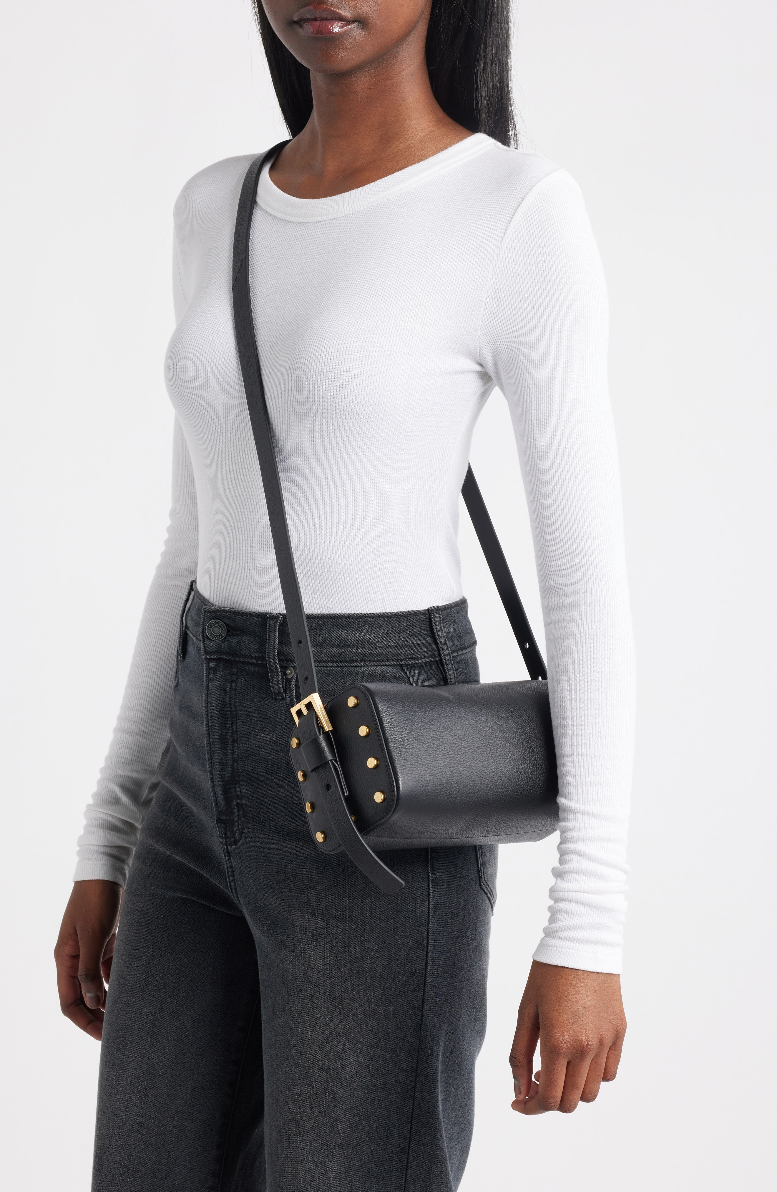 AllSaints Miro Barrel Crossbody Bag