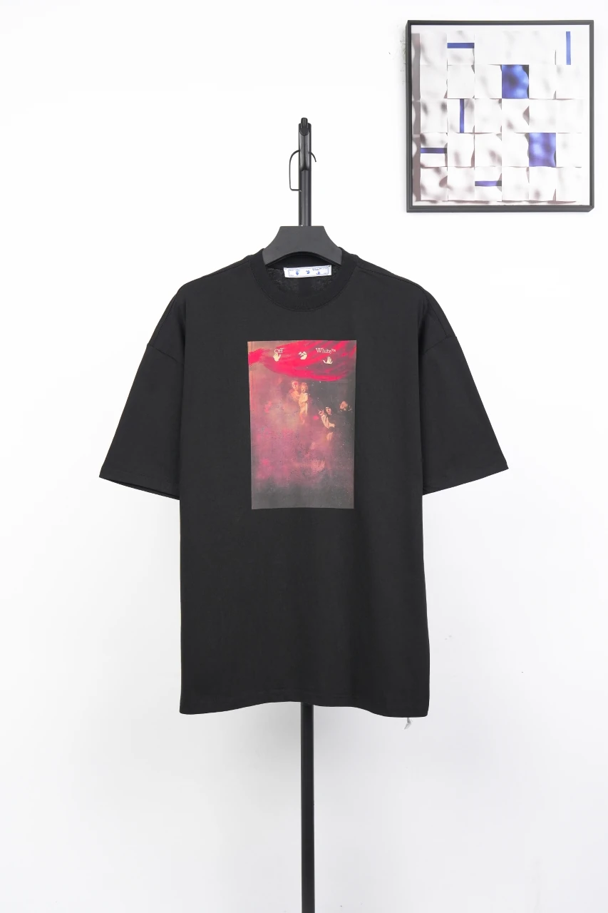 Off-White Black Blurred Painting Arrow T-Shirt product photo from LabelPicks