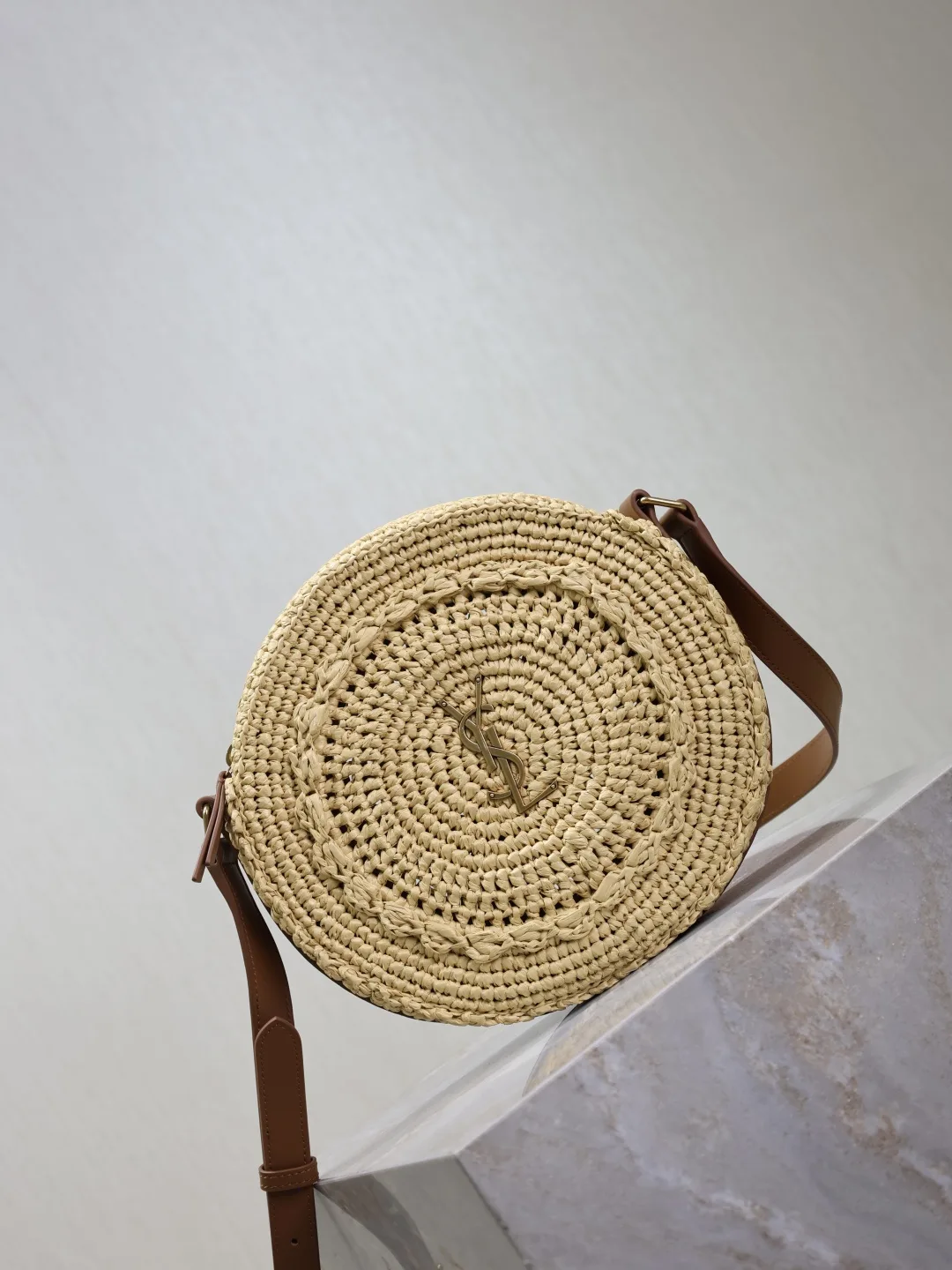Saint Laurent Straw Woven Shoulder Bag product photo from LabelPicks