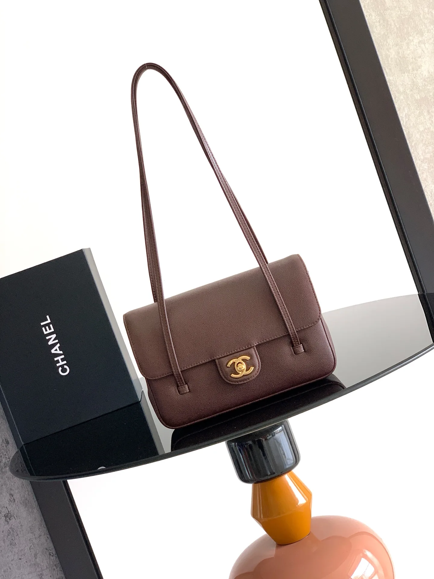 Chanel Grained Leather Top Handle Bag product photo from LabelPicks