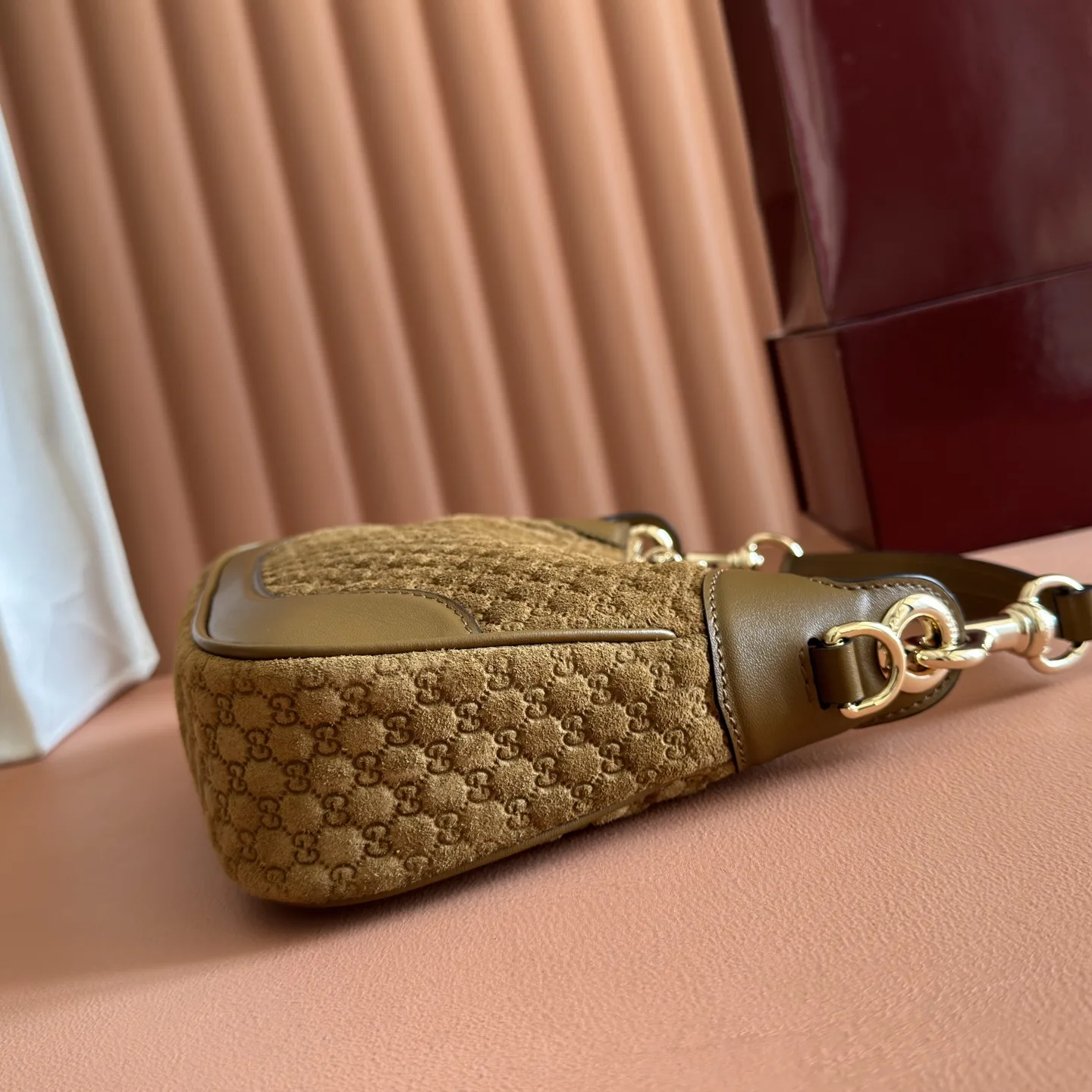 Gucci Brown Suede Leather Shoulder Bag product photo from LabelPicks