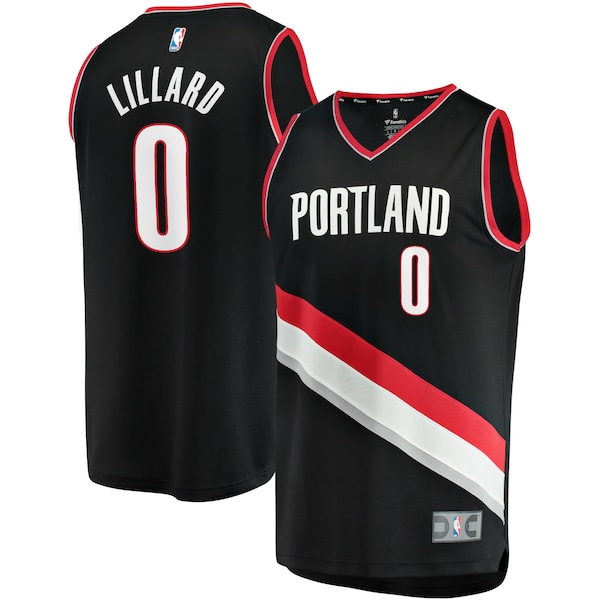 Damian Lillard Portland Trail Blazers  Fast Break Replica Jersey - Black - Icon Edition