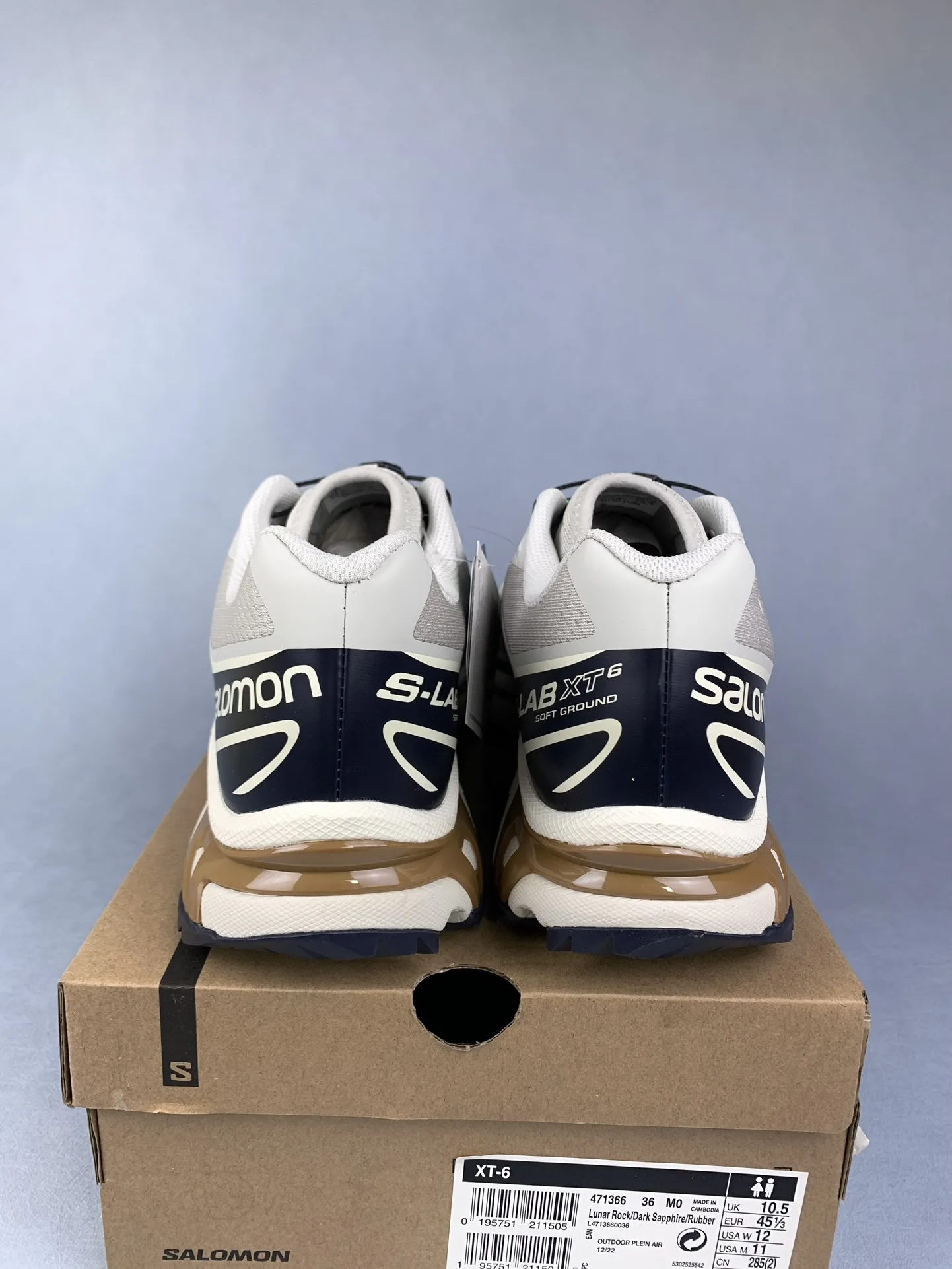 Salomon XT-6 “Lunar Rock Dark Sapphire” Shoes product photo from LabelPicks