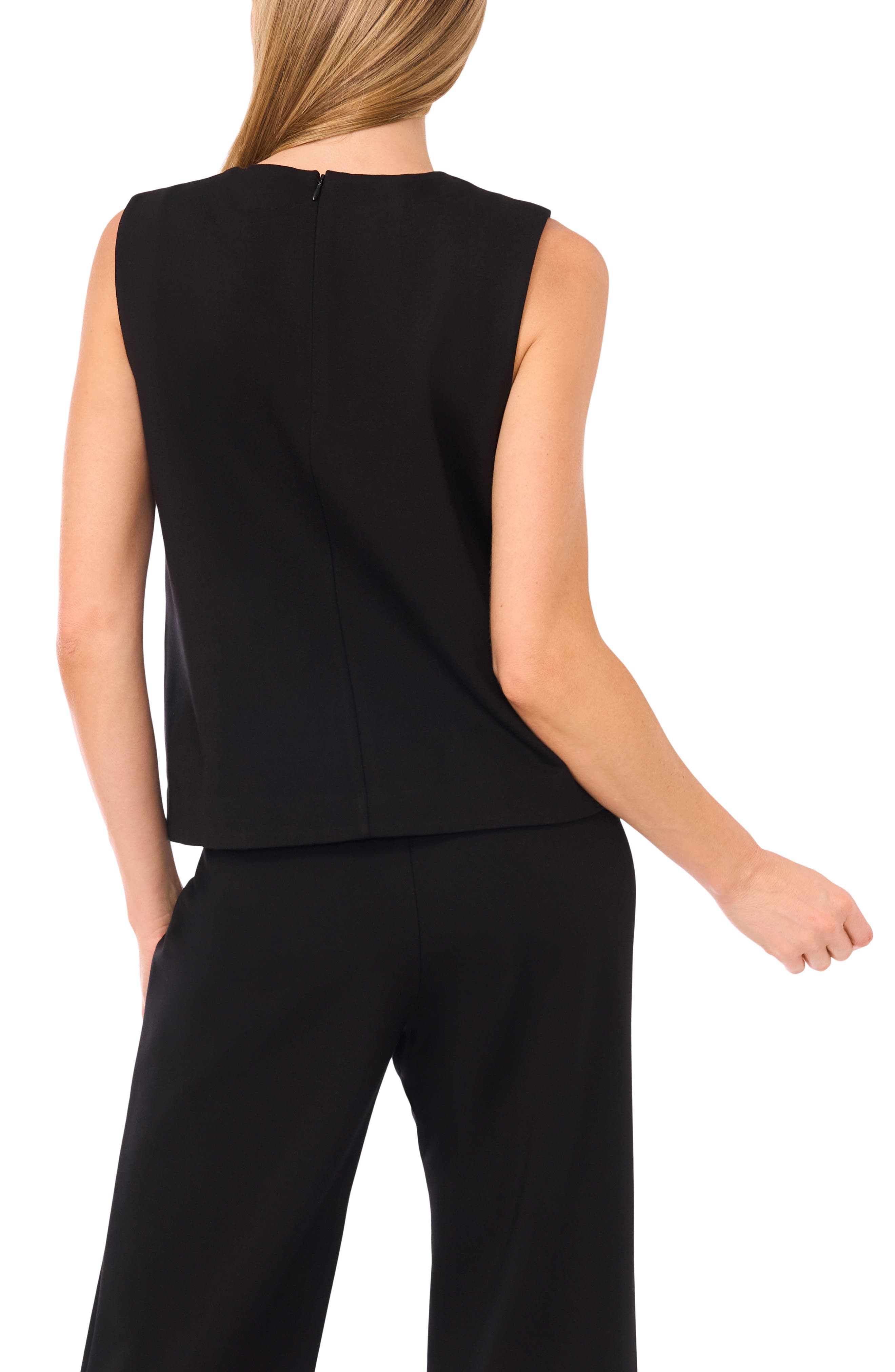Halogen® Rhinestone Accent Sleeveless Top