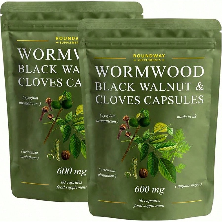 Wormwood Black Walnut And Clove Capsules| High Strength Supplement For Humans| 2 Months Supply| 60 Capsules, 600mg Per Serving| Vegan Supplement And UK Made (Pack Of 3) : Health & Personal Care