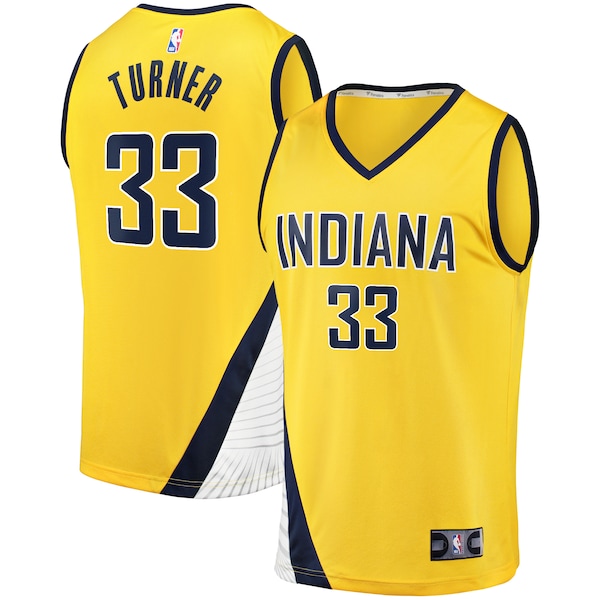 Myles Turner Indiana Pacers  Fast Break Replica Jersey - Statement Edition - Gold