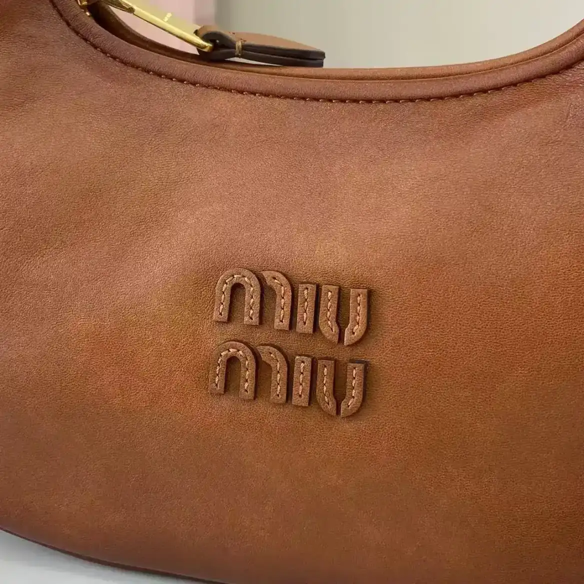 Miu Miu Brown Calfskin Hobo Bag product photo from LabelPicks