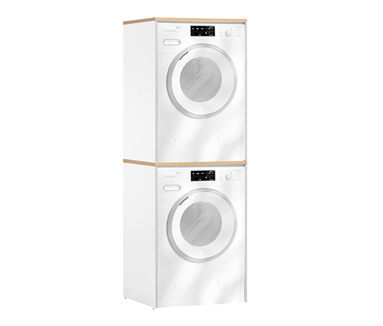 Waschmaschinenumbau »Solea U670«, matt weiß, 2er-Set