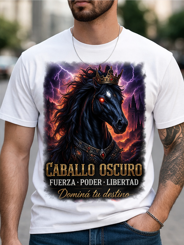 Remera Rey del Caballo Oscuro – Poder y Dominio