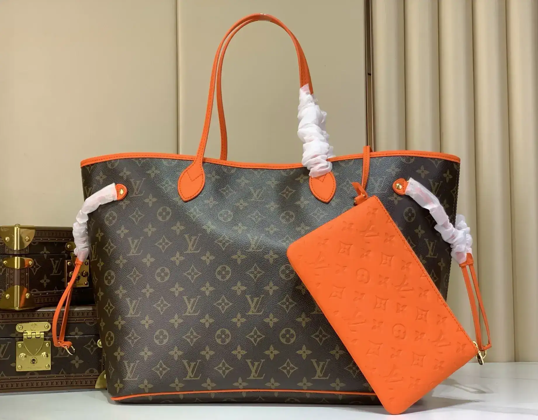 Louis Vuitton Neverfull Gold Monogram Canvas Tote Bag product photo from LabelPicks