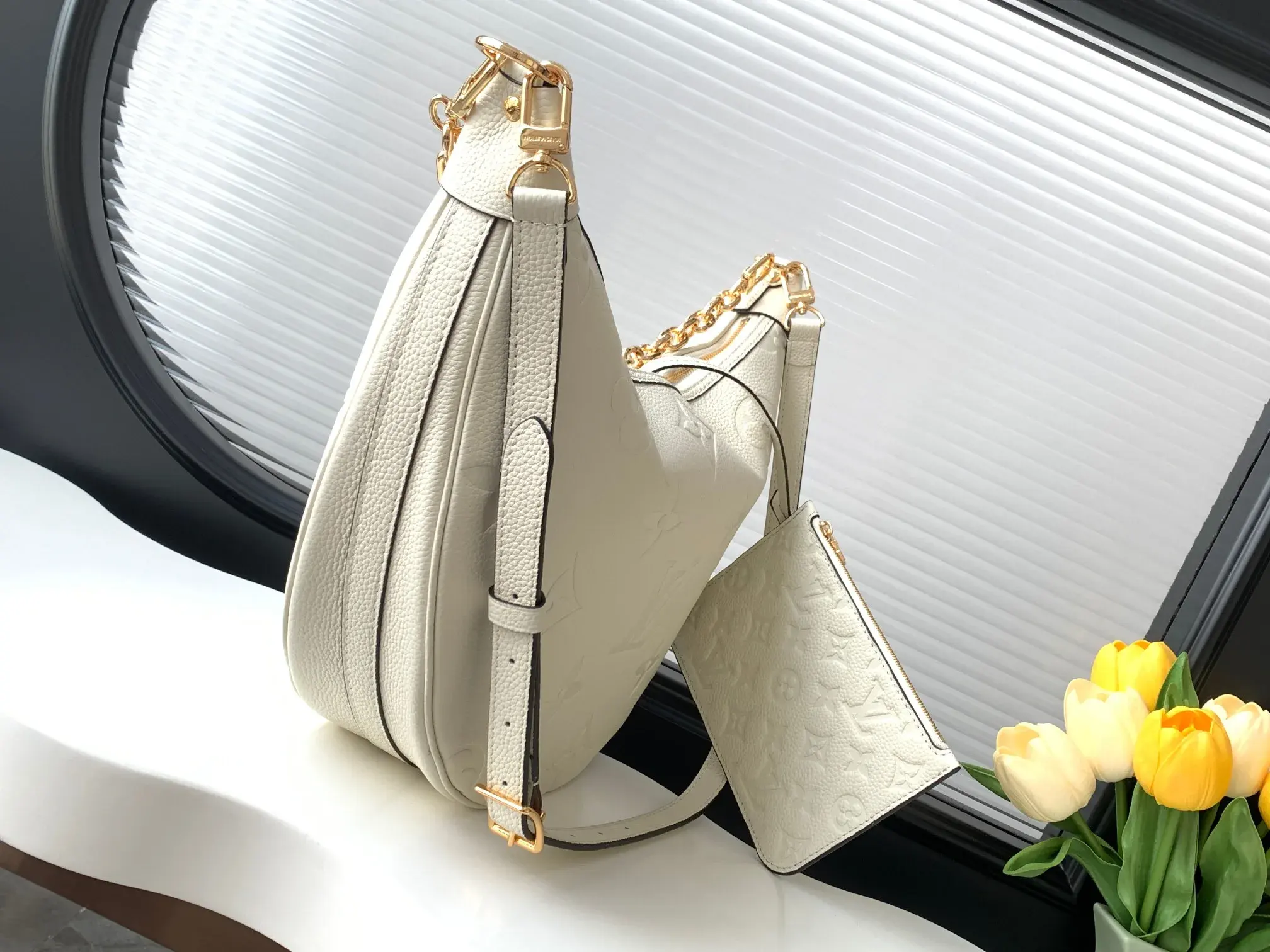 Louis Vuitton Black Loop Grained Leather Hobo Bag product photo from LabelPicks