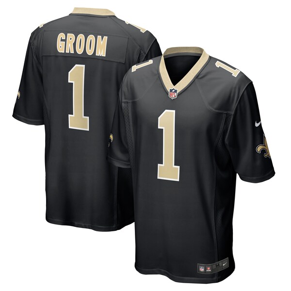 Number 1 Groom New Orleans Saints Nike Game Jersey - Black