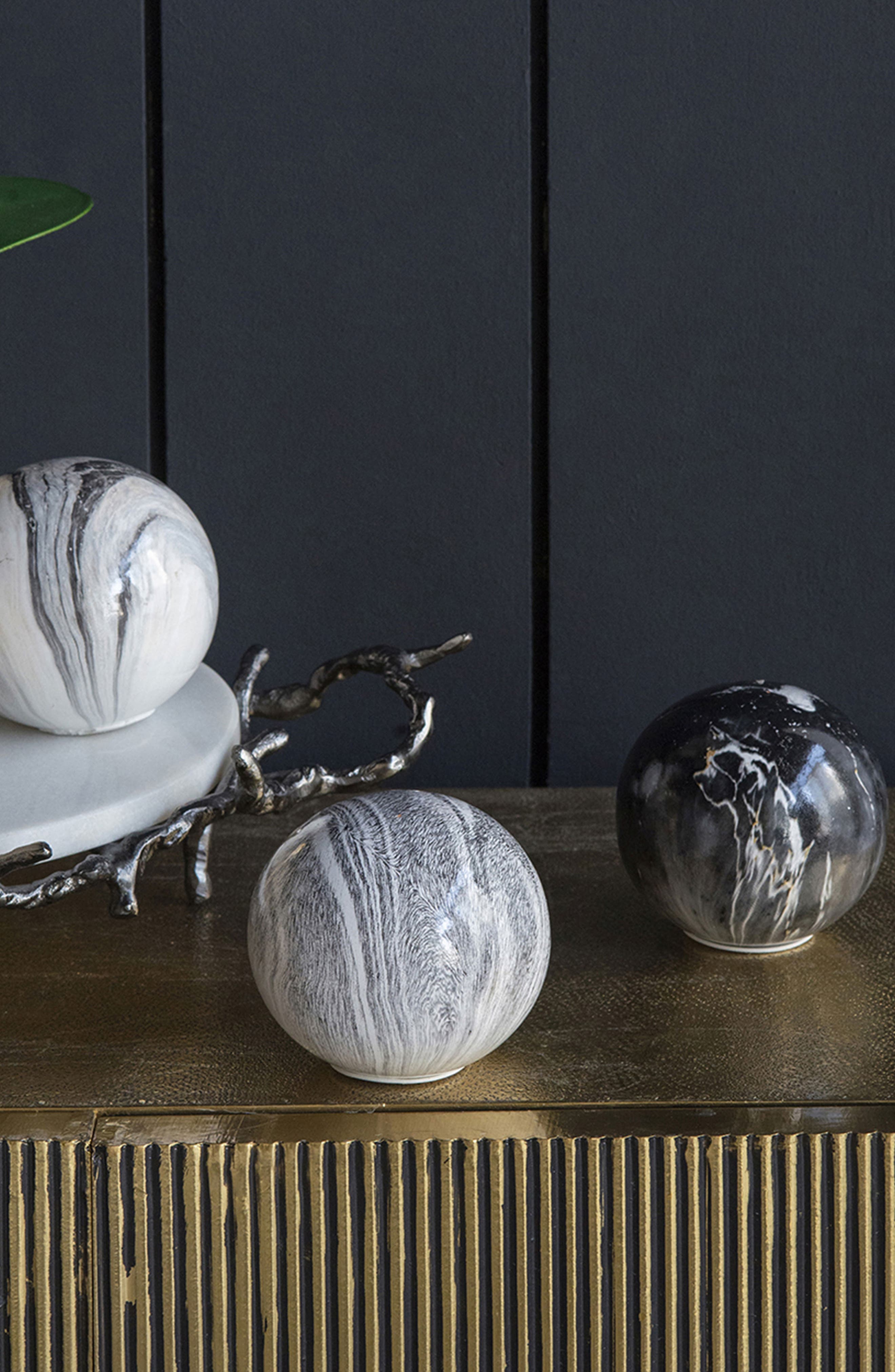 A & B Home Set of 6 Marbleized Ball Accents