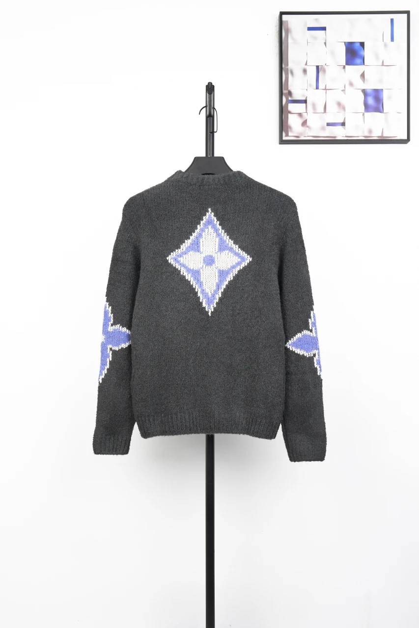 Louis Vuitton Dark Grey Ski Letter Print Crewneck Sweater product photo from LabelPicks
