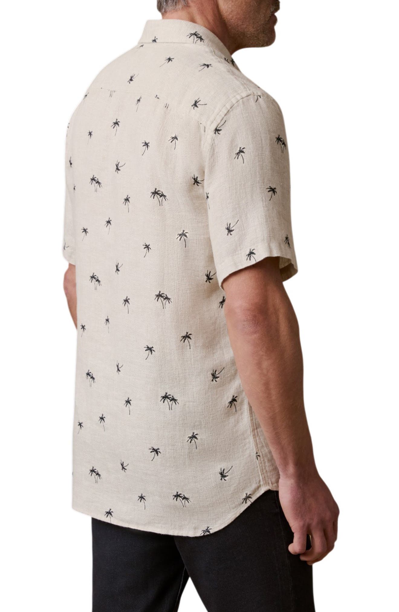 Faherty Palma Linen Short Sleeve Button-Up Shirt