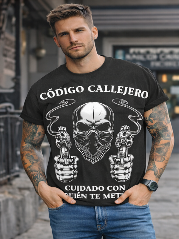 Remera “Bala y Barrio” – Calle y Calavera