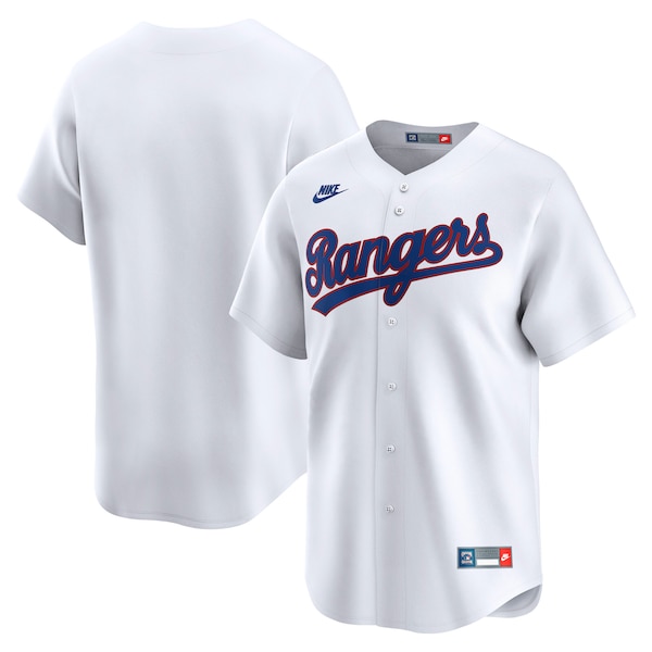 Texas Rangers Nike Throwback Cooperstown Collection Limited Jersey - White