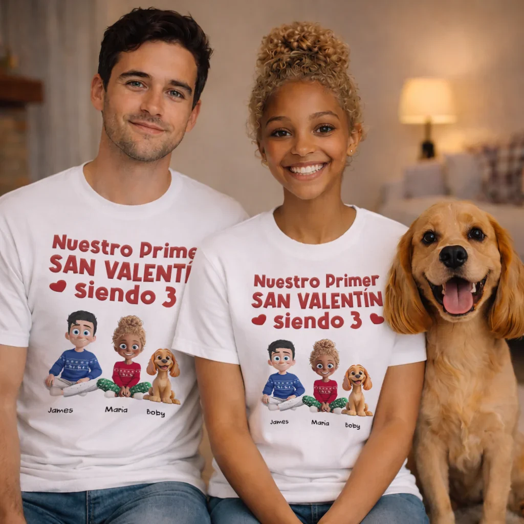 Camisetas personalizadas para pareja – Nuestro primer san valentín