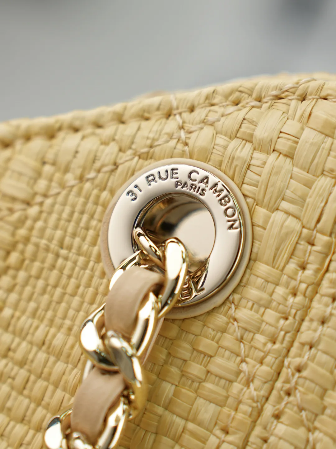 Chanel Beige Straw Woven Shoulder Bag product photo from LabelPicks