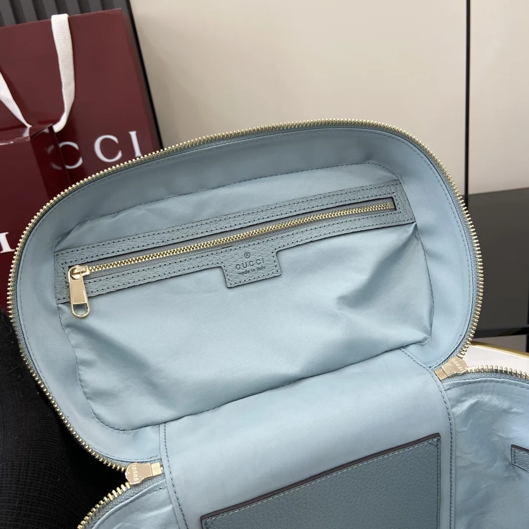Gucci Ophidia Blue Canvas and Leather Top Handle Bag product photo from LabelPicks