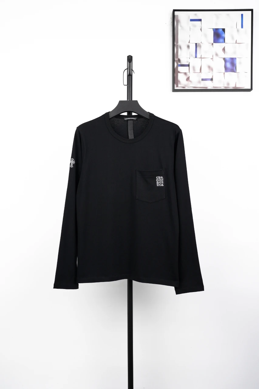 Chrome Hearts Black Sanskrit Embroidered Pocket Long Sleeve T-Shirt product photo from LabelPicks