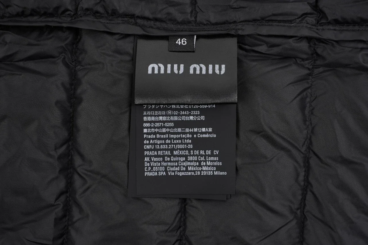 Miu Miu Black Logo Hooded Down Jacket product photo from LabelPicks