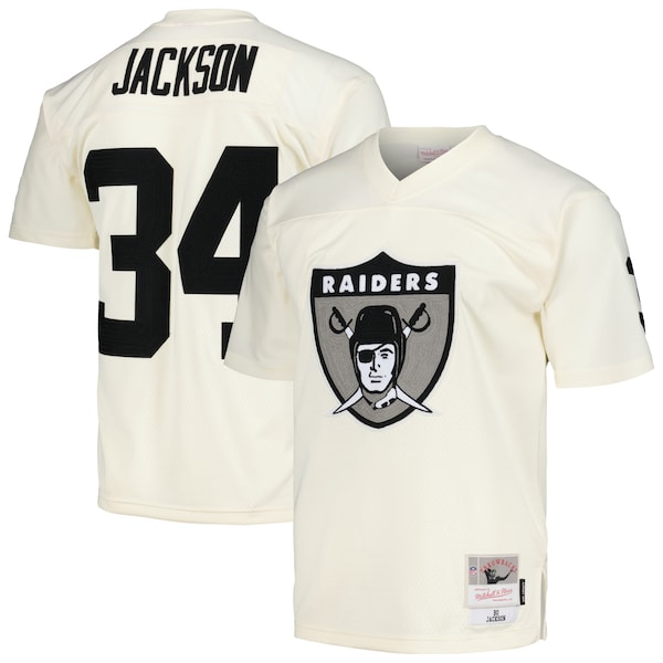 Bo Jackson Las Vegas Raiders Chainstitch Legacy Jersey - Cream