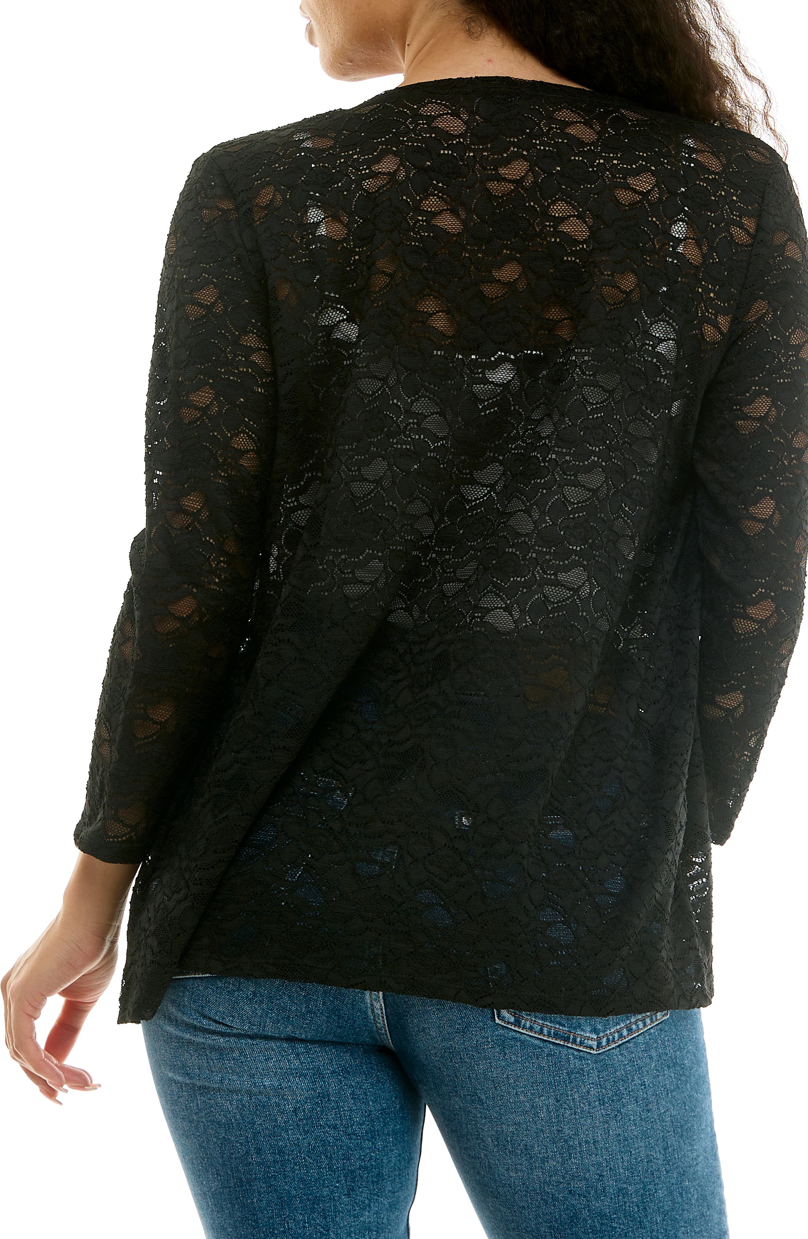 Nina Leonard Lace Cardigan