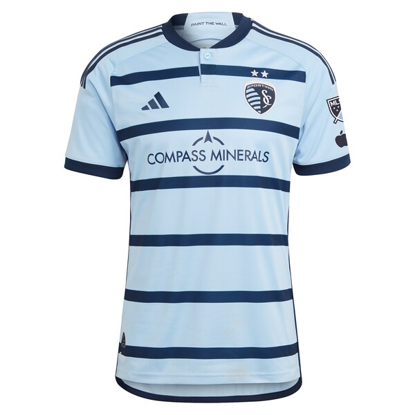 Sporting Kansas City adidas 2024 Hoops 4.0 Authentic Jersey - Light Blue