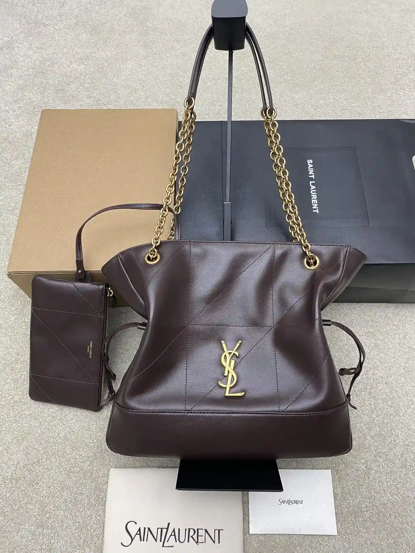 Saint Laurent Jamie Brown Lambskin Bucket Bag product photo from LabelPicks