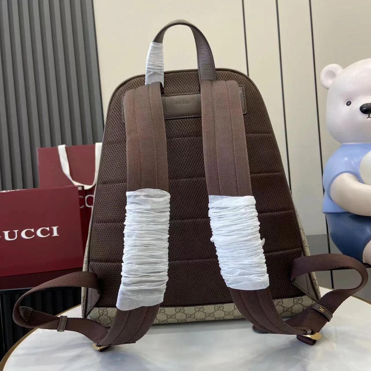 Gucci Ophidia Brown GG Supreme Canvas Backpack product photo from LabelPicks