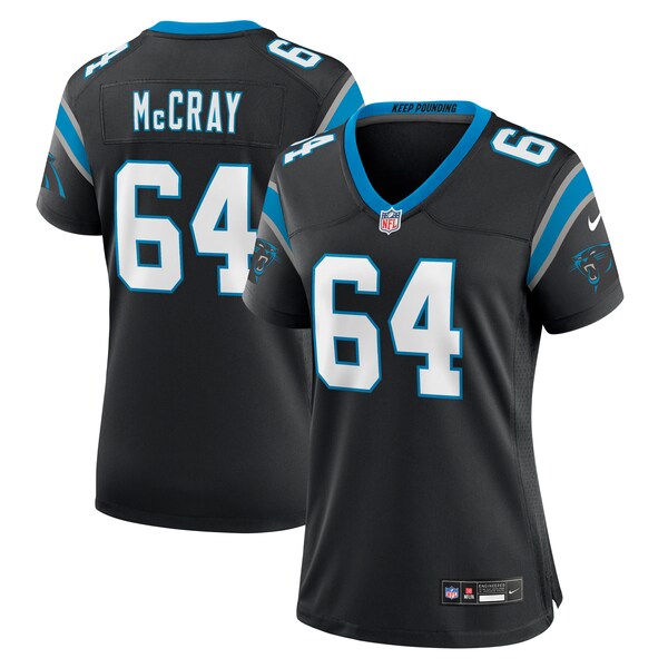 Justin McCray Carolina Panthers Nike Women's Team Game Jersey - Black/Blue
